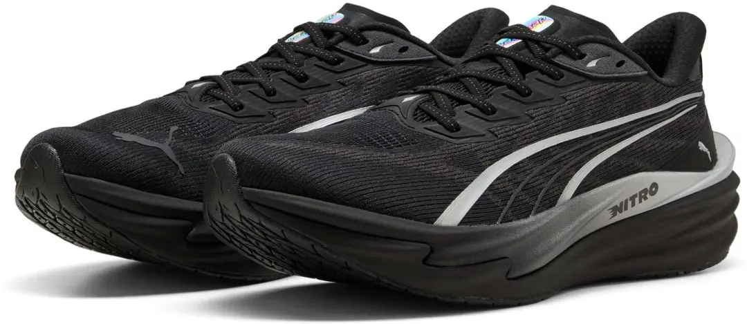 PUMA Deviate Nitro 4 Brightstride Heren - Zwart/Zilver - afbeelding 5 van 6