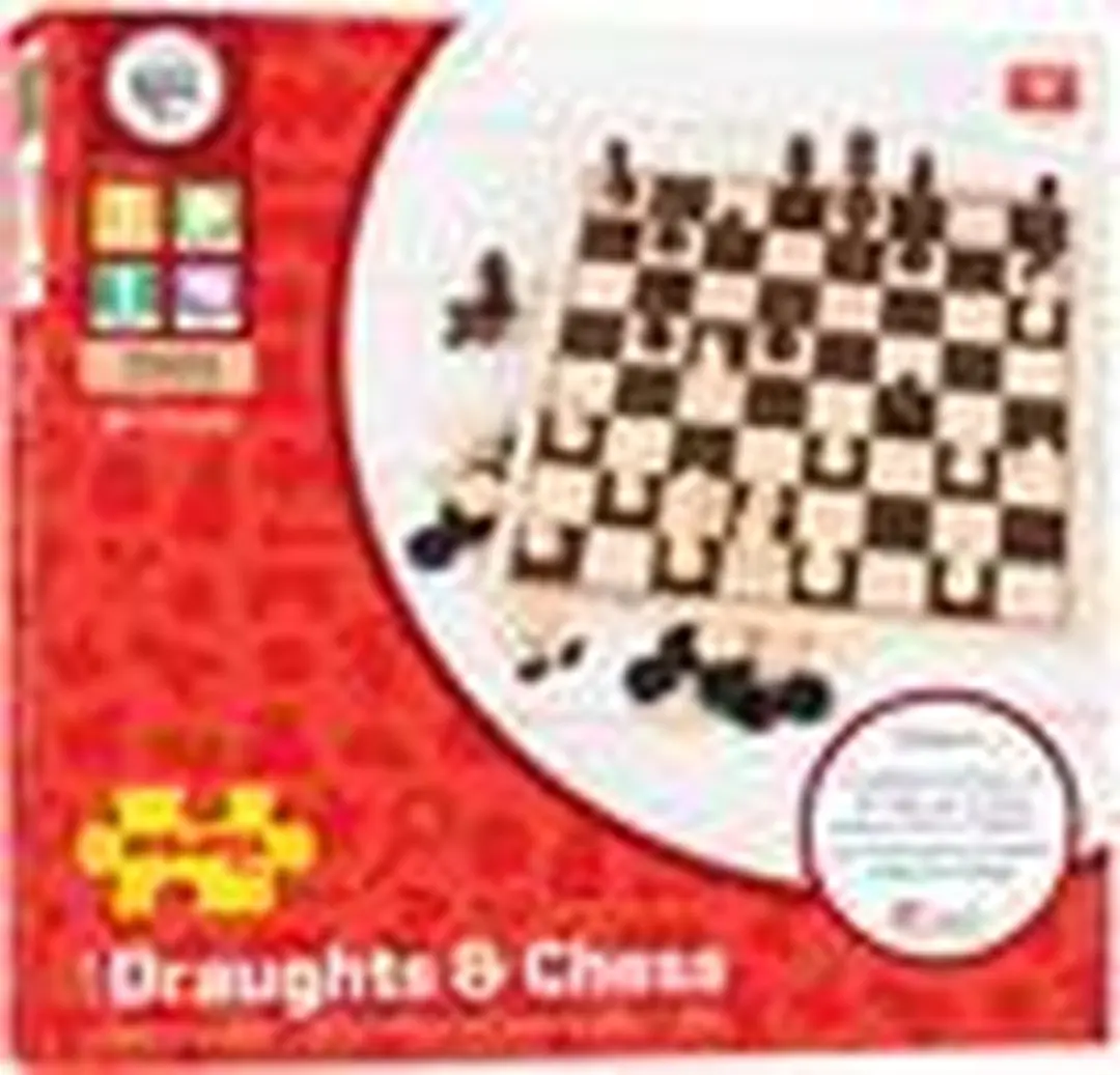 Bigjigs Dammen & Schaken Set - afbeelding 2 van 5