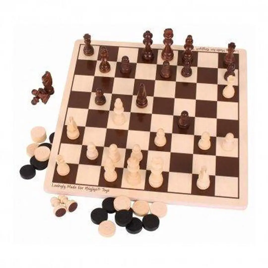 Bigjigs Dammen & Schaken Set - afbeelding 5 van 5