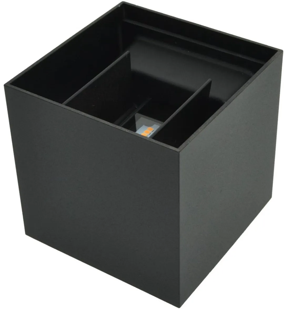 Cube PIR SOLO Lightning Wandarmatuur - 2x12W Warm Wit - Zwart