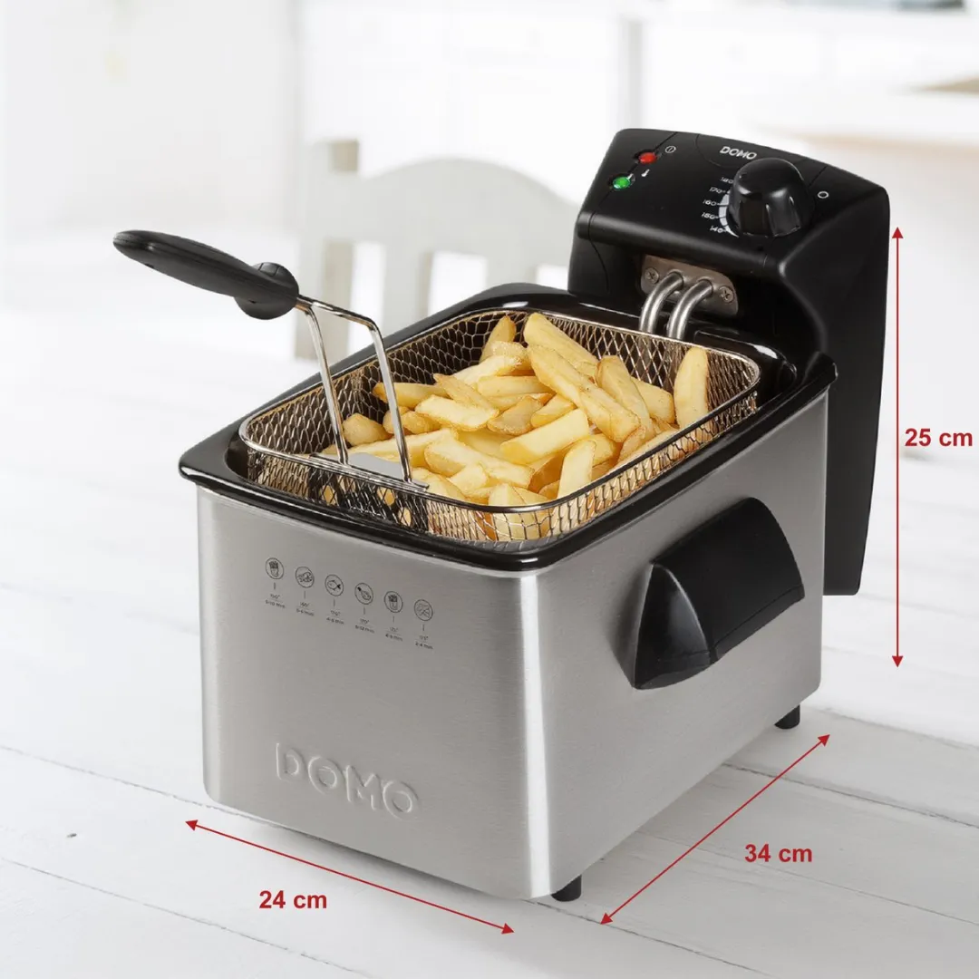Domo DO464FR Friteuse 3L - Inox 2200W - afbeelding 4 van 5