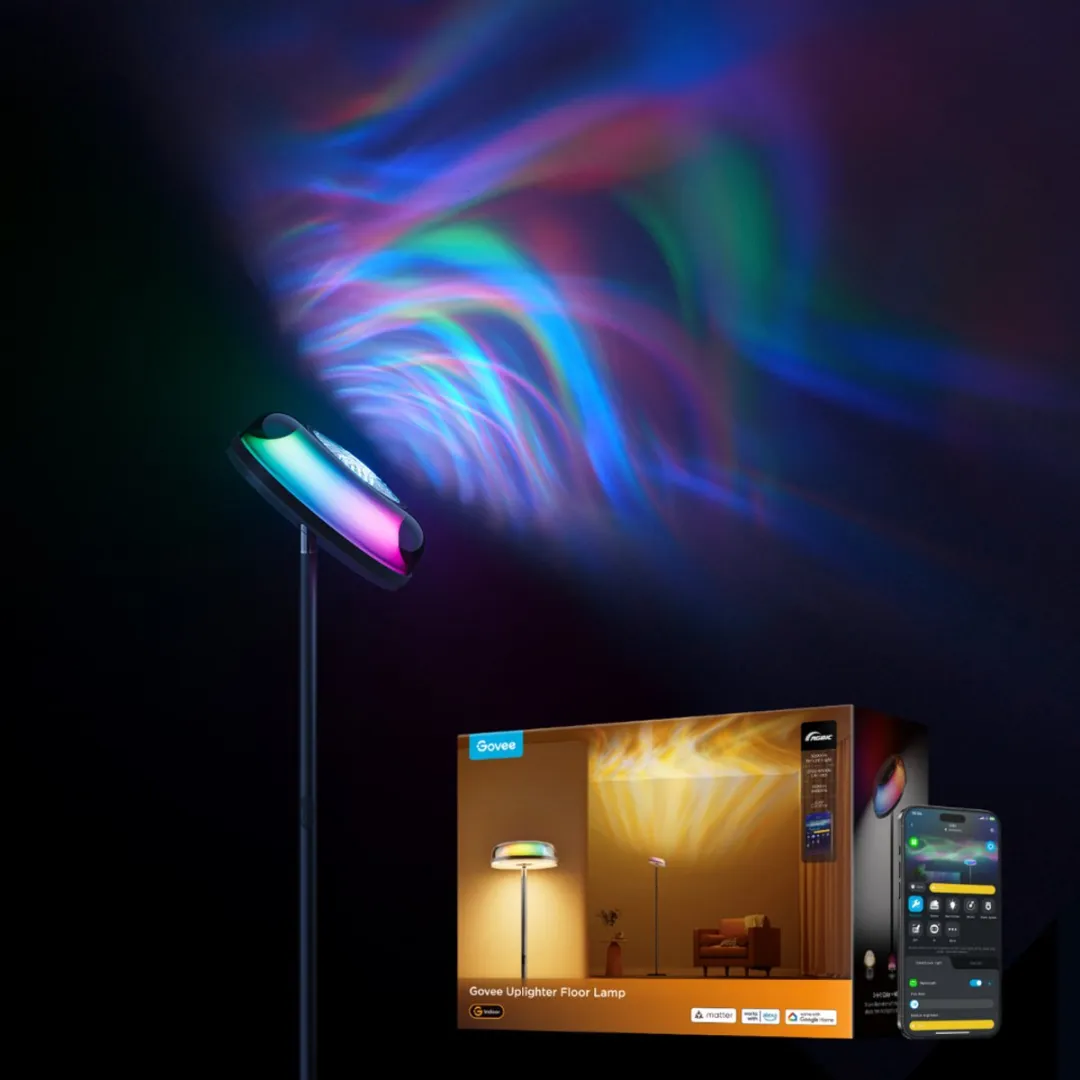 Govee Uplighter Vloerlamp - 3x14W RGBW Zwart