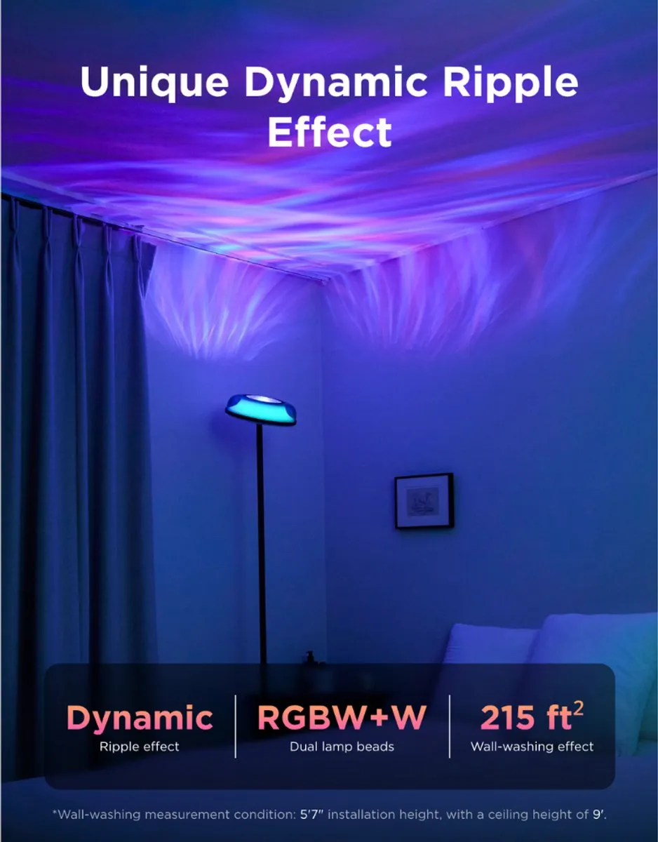 Govee Uplighter Vloerlamp - 3x14W RGBW Zwart - afbeelding 6 van 6