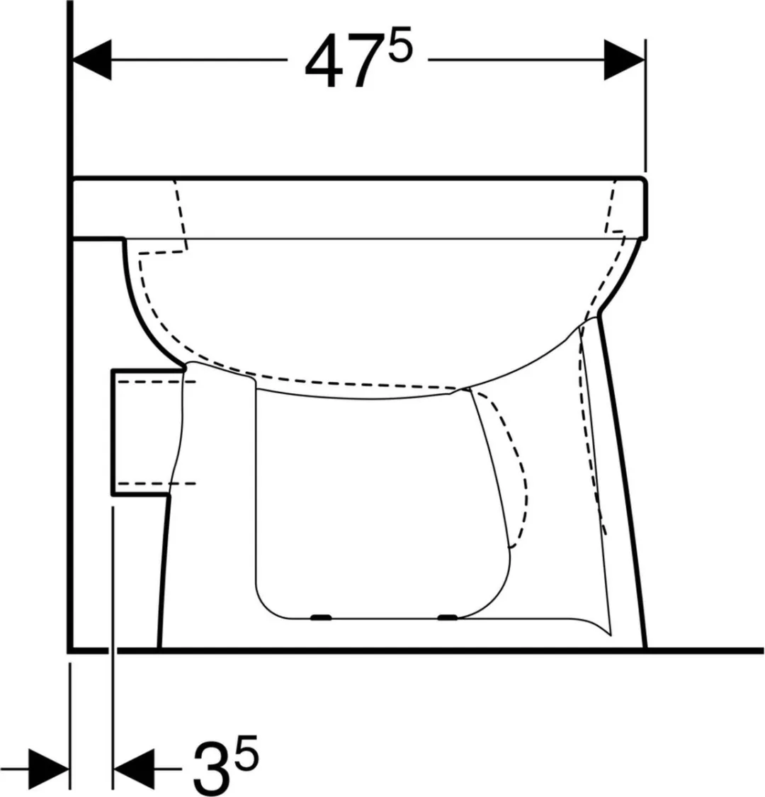 Geberit 300 Basic Staand Closet 95cm - Wit