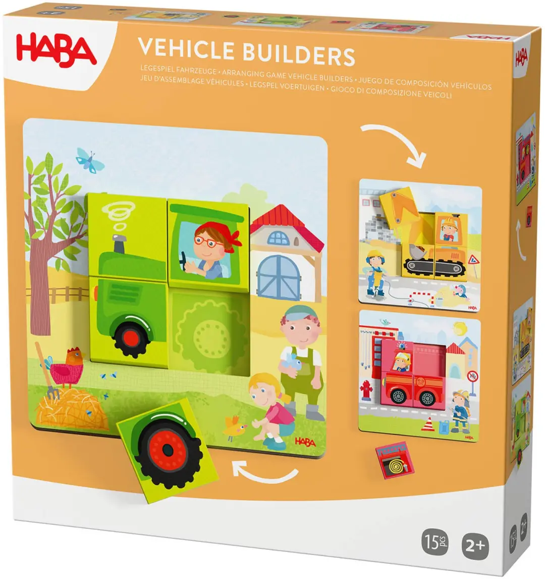 Haba Houten Legspel Voertuigen - Meerkleurig - afbeelding 5 van 5