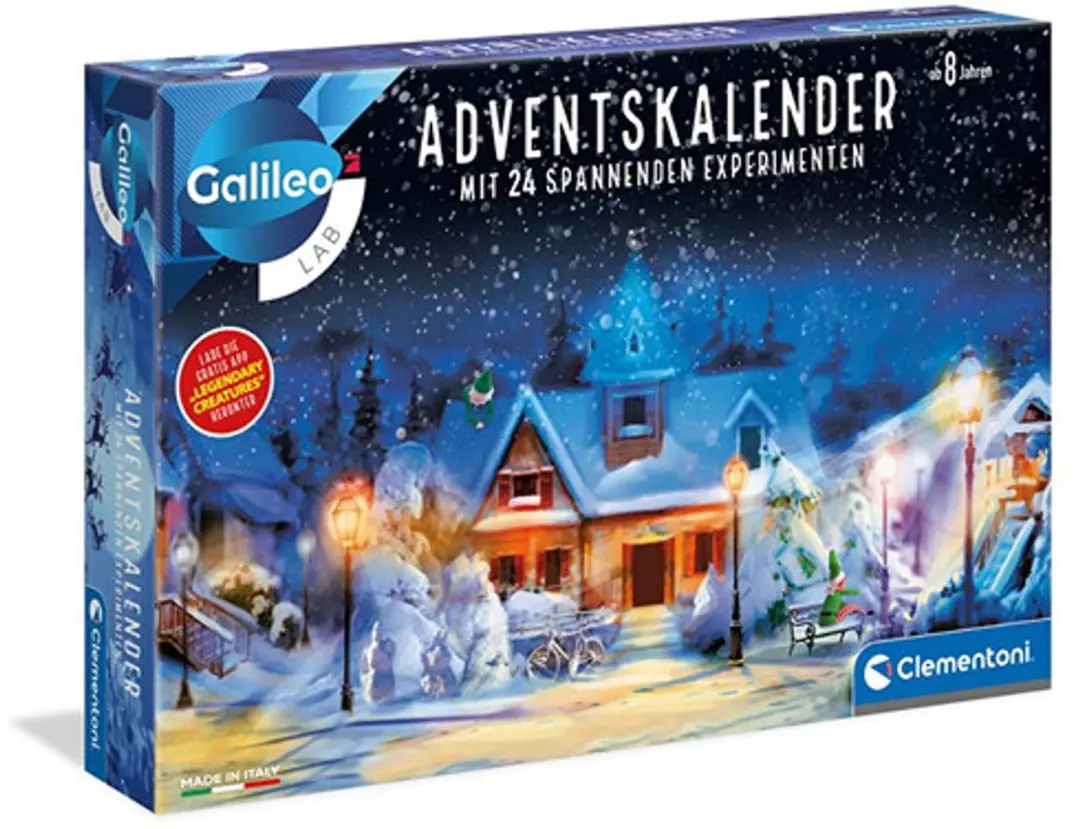 ADVENTSKALENDER MET 24 SPANNENDE EXPERIMENTEN CLEMENTONI (59404)