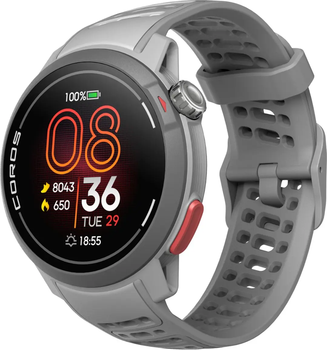 Coros Pace Pro WPACEP-GRY-S GPS Horloge - Grijs - afbeelding 2 van 3