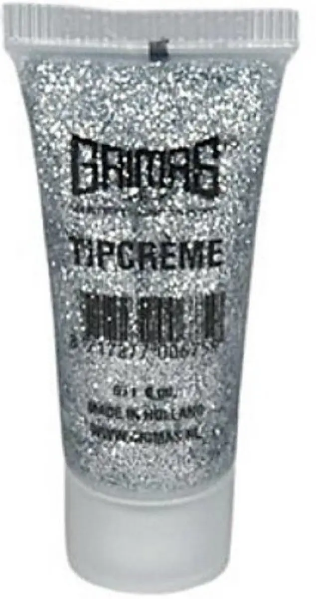 Zilverkleurige Grimas glitter schmink