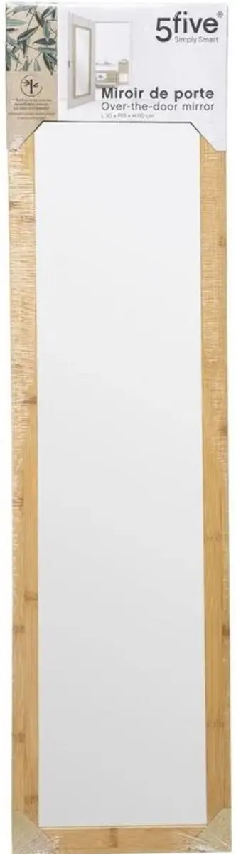 5Five Bamboe Deurspiegel 110x30cm - Passpiegel - Marron - afbeelding 6 van 6