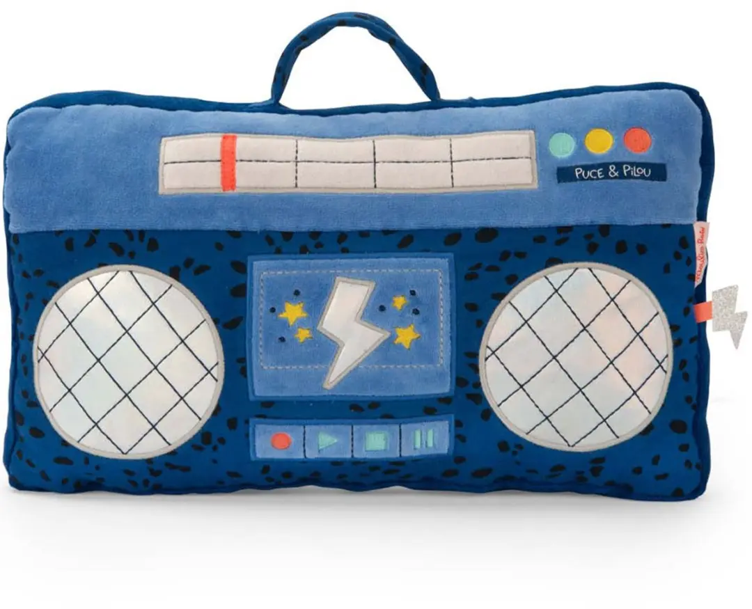 Moulin Roty Kussen radio Puce & Pilou