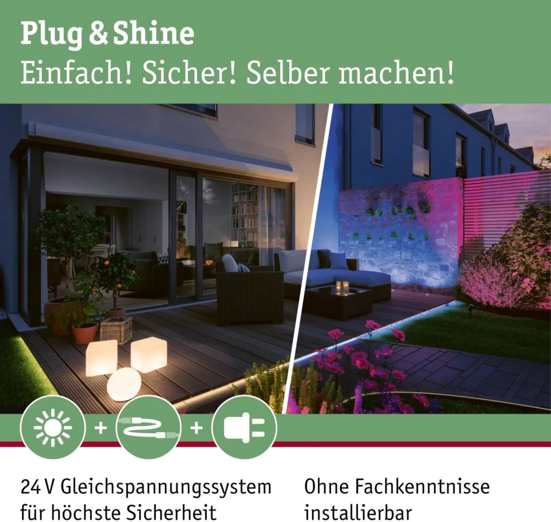 Paulmann Outdoor Plug & Shine Power Supply 21W - IP44 - Zwart