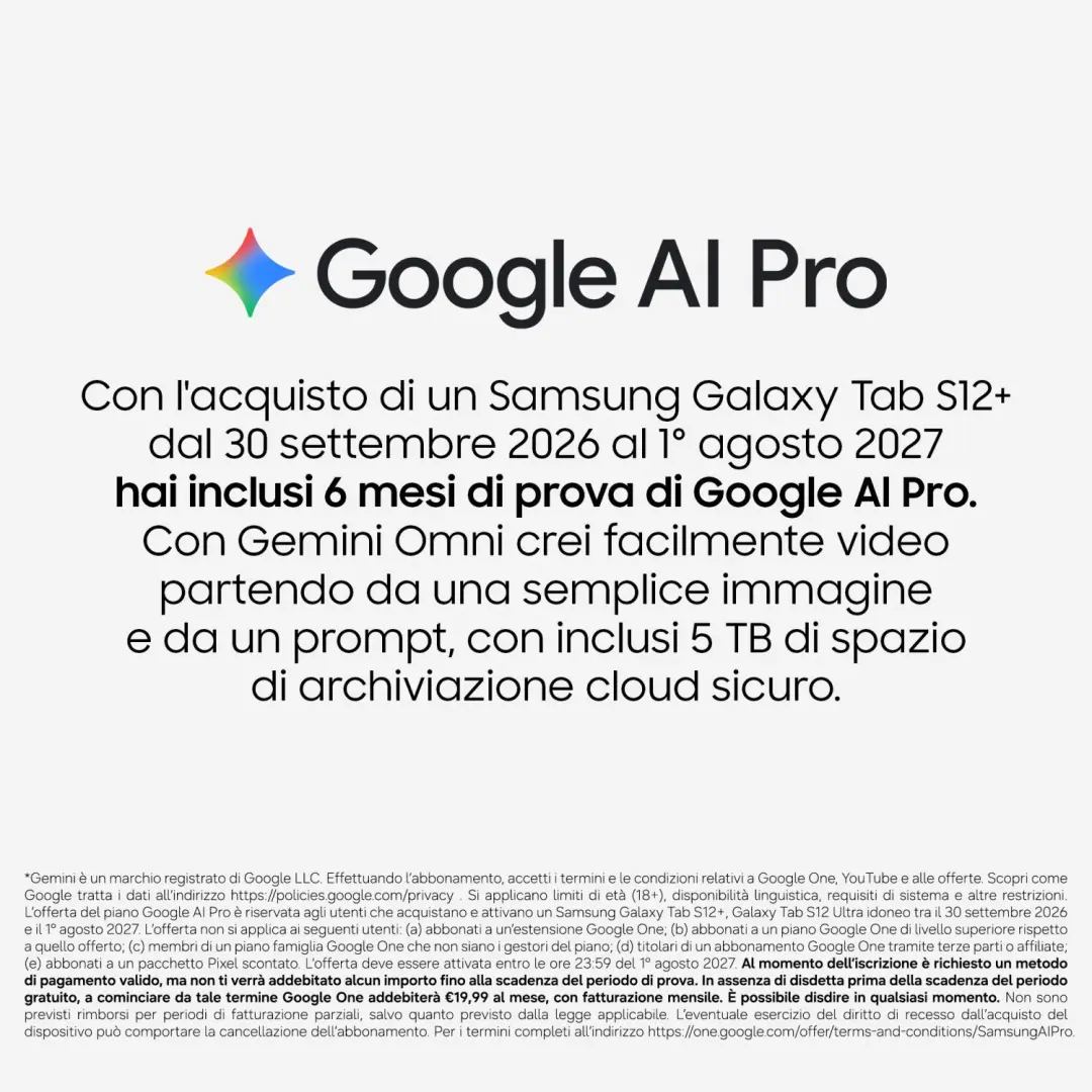 Samsung Galaxy Tab S12+ SM-X846BZAREUB Tablet - Grijs - afbeelding 4 van 5