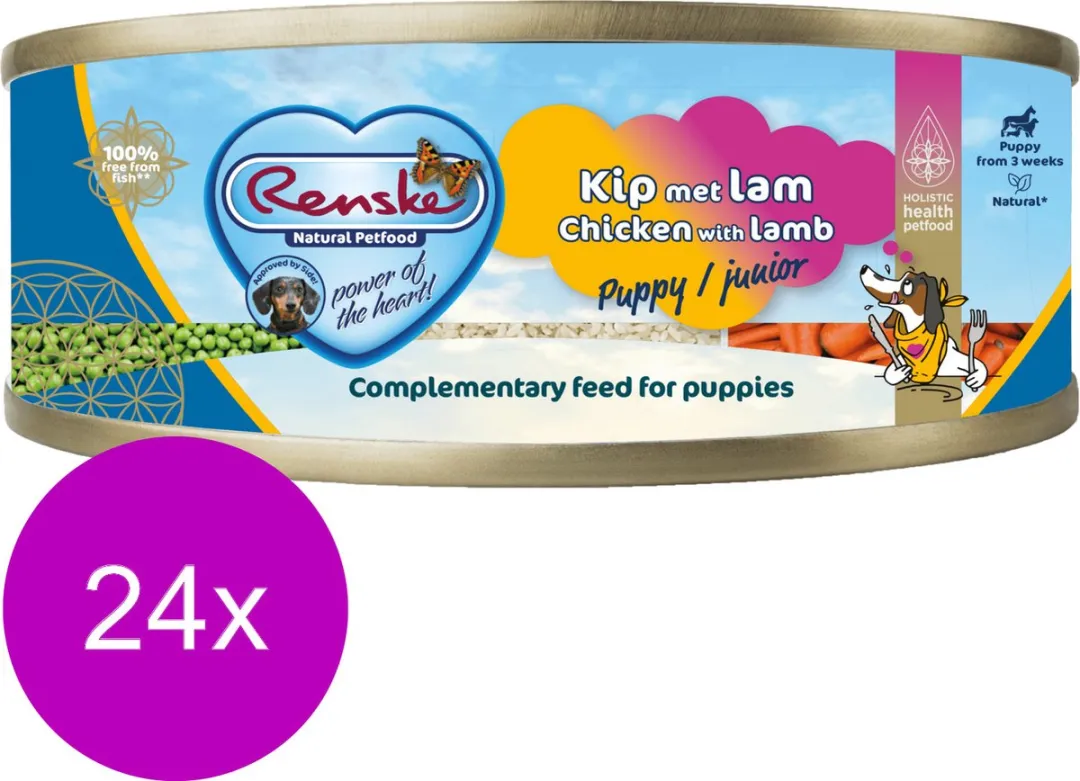Renske Blik Puppy Vers Gestoomd 95g - 24 Stuks