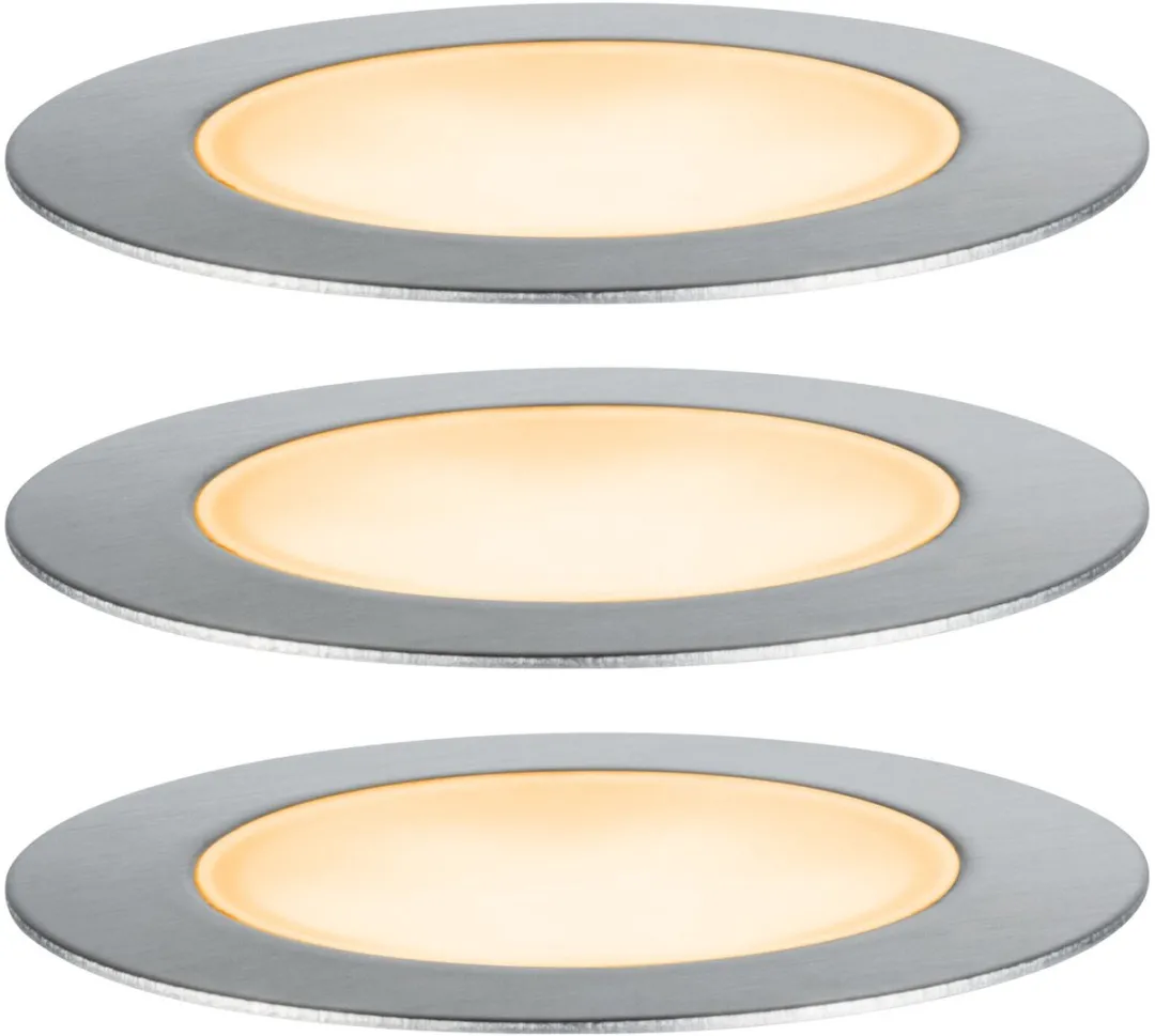 Paulmann Plug & Shine Floor Basisset LED Grondinbouwlamp 3x2W 2200K - Zilver