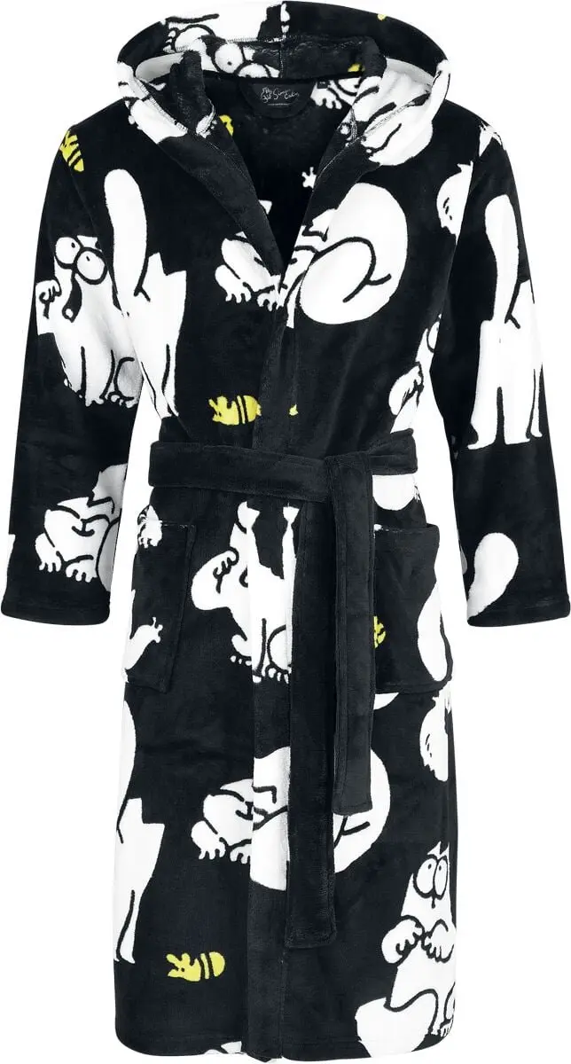 Simon's Cat Cat Badjas zwart Polyester -
