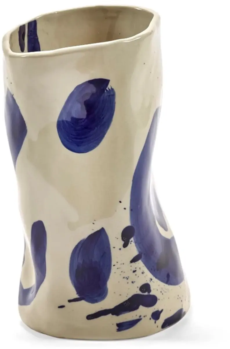 Serax Marie Michielssen Sophia vaas 14x13cm H23cm blauw