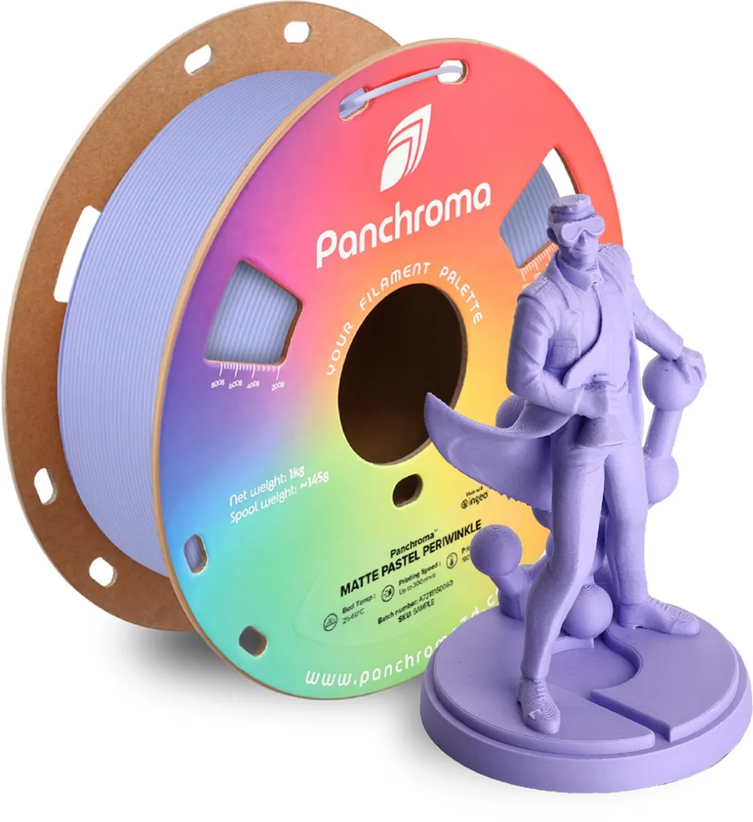 Polymaker PolyTerra PLA Matte 1.75mm Pastel Perzriwinkle 1kg