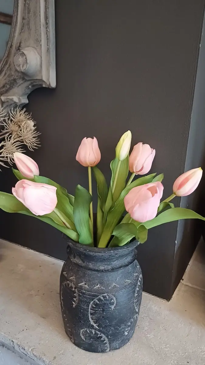 tulpen bos roze net echt mooie kwaliteit 7 stuks in bos