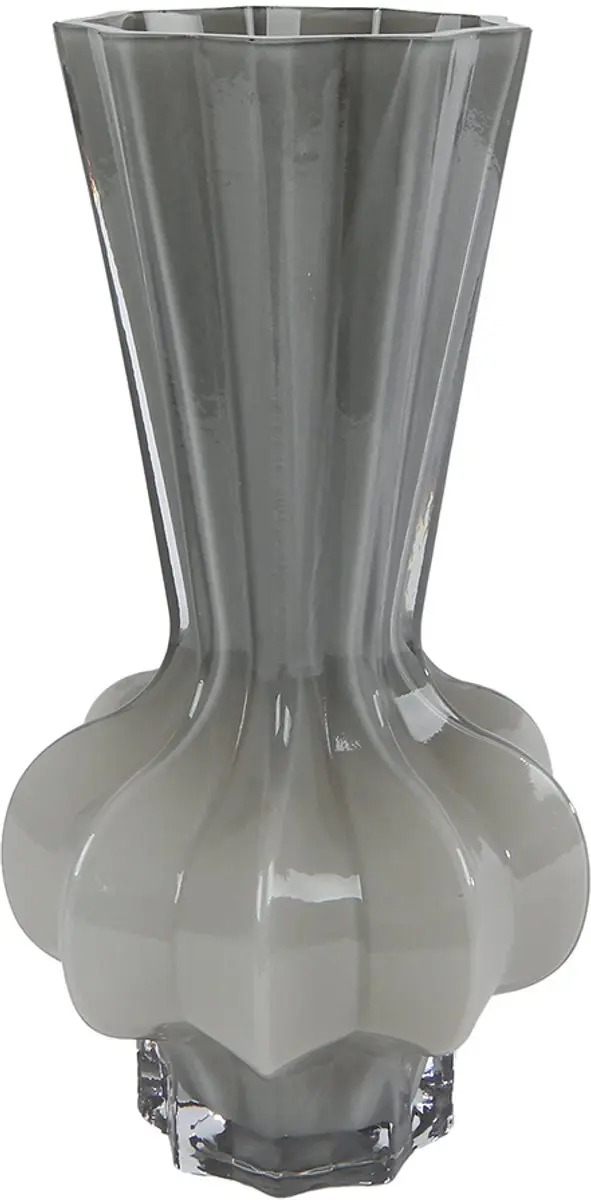 Vaas Tibby S grijs glas 14x14x27cm (1612872)