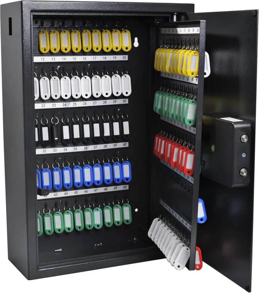 Pavo Sleutelkast High Security 150 Haken - Donkergrijs - afbeelding 5 van 5