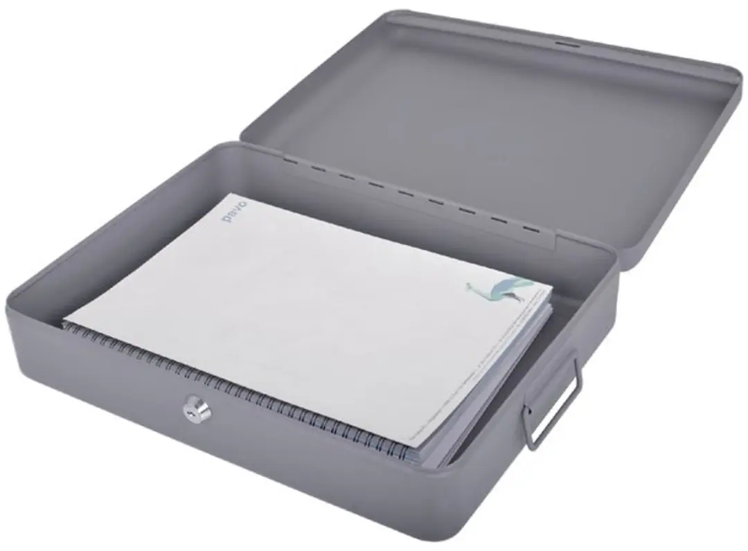 Pavo Documentenkist 370x280x90mm - Donkergrijs - afbeelding 3 van 3