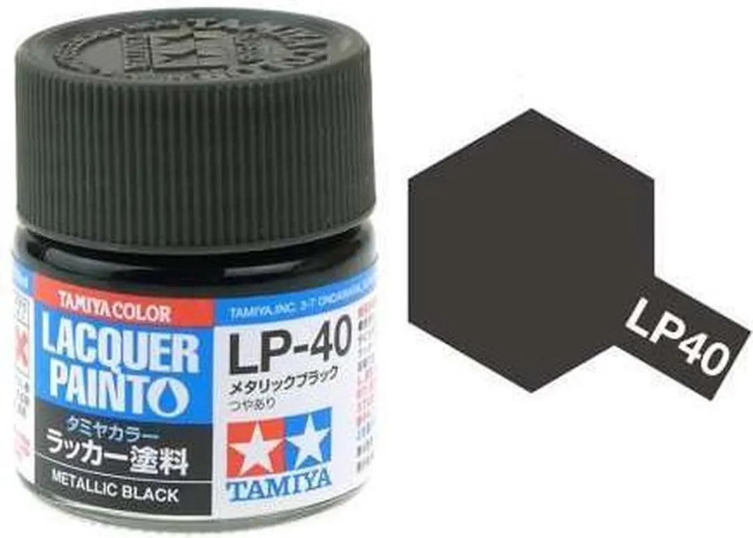Tamiya Hobbyverf Olieverf LP-40 Black Metallic 10ml
