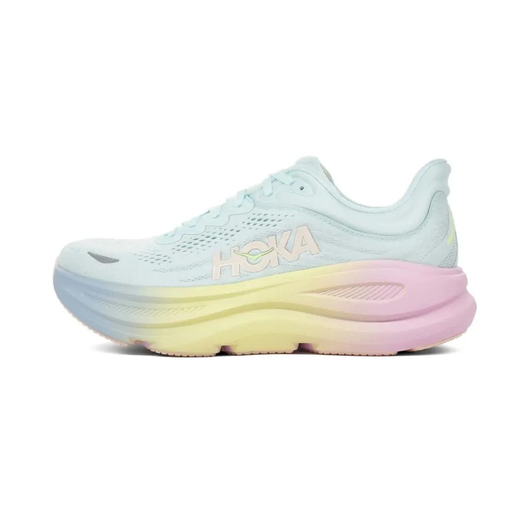 Hoka Bondi 9 Hardloopschoenen Dames - Blauw/Roze - afbeelding 2 van 3