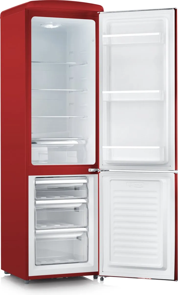 Severin RKG 8917 Retro Koel-Vriescombinatie 244L - Rood