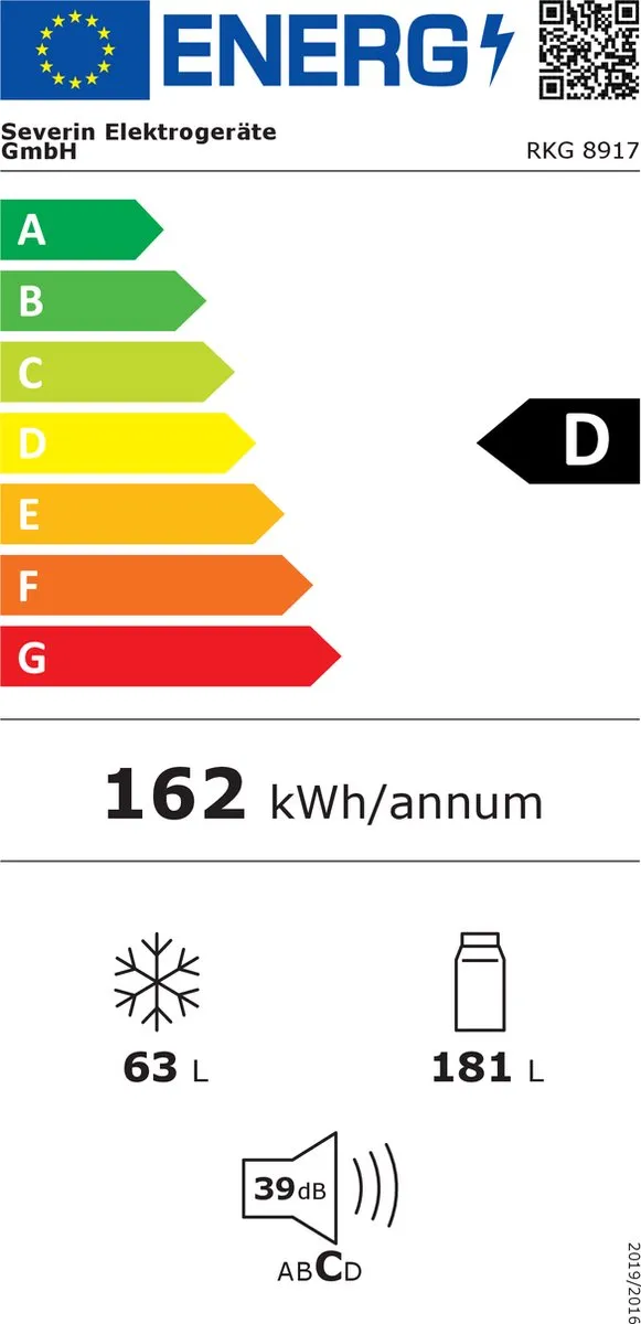 Severin RKG 8917 Retro Koel-Vriescombinatie 244L - Rood