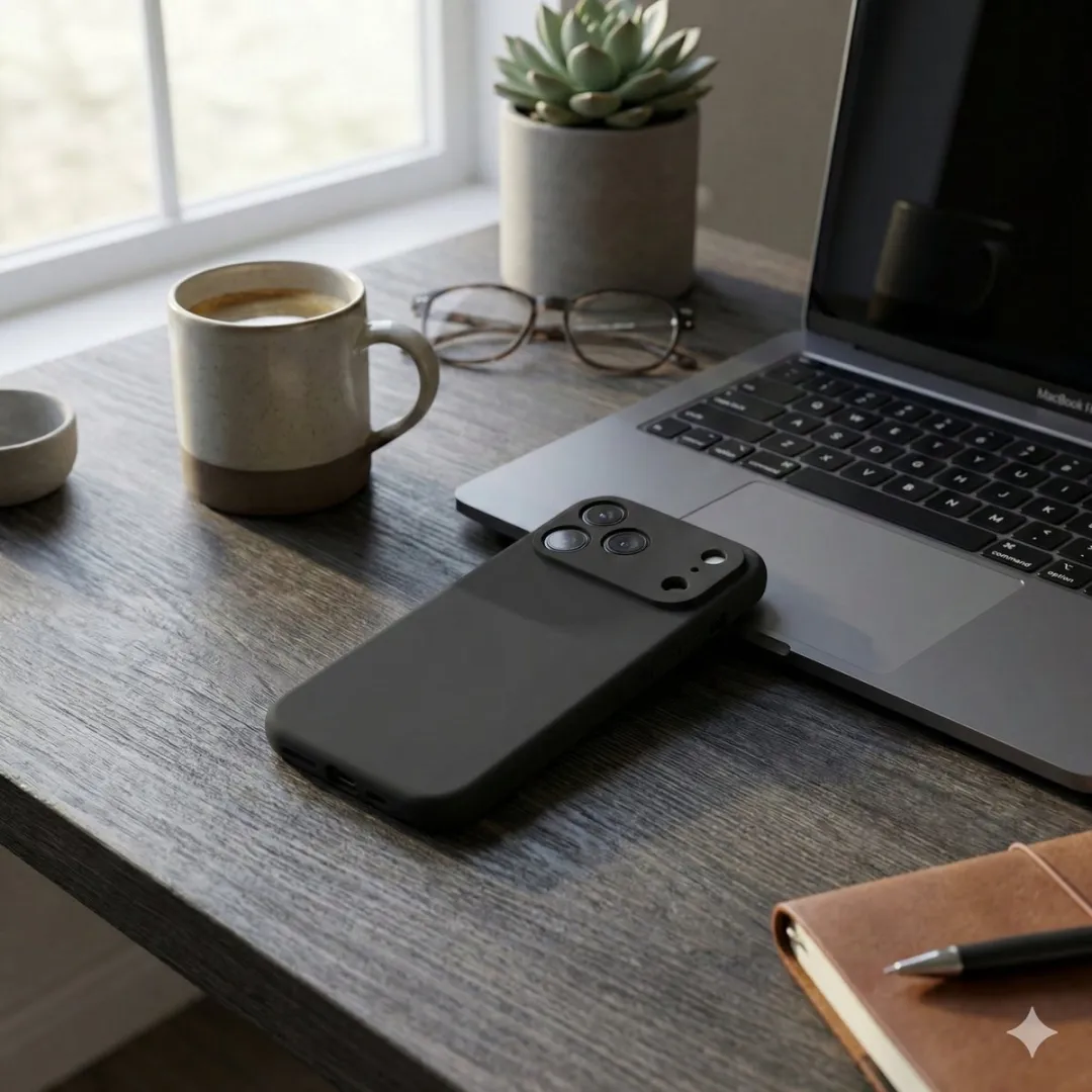 NUVEX iPhone 17 Pro Siliconen Hoesje - Zwart