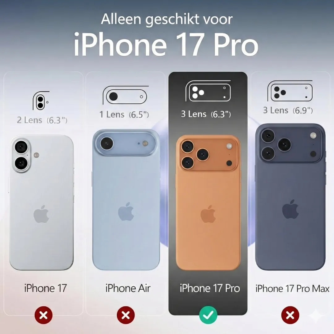 NUVEX iPhone 17 Pro Siliconen Hoesje - Zwart