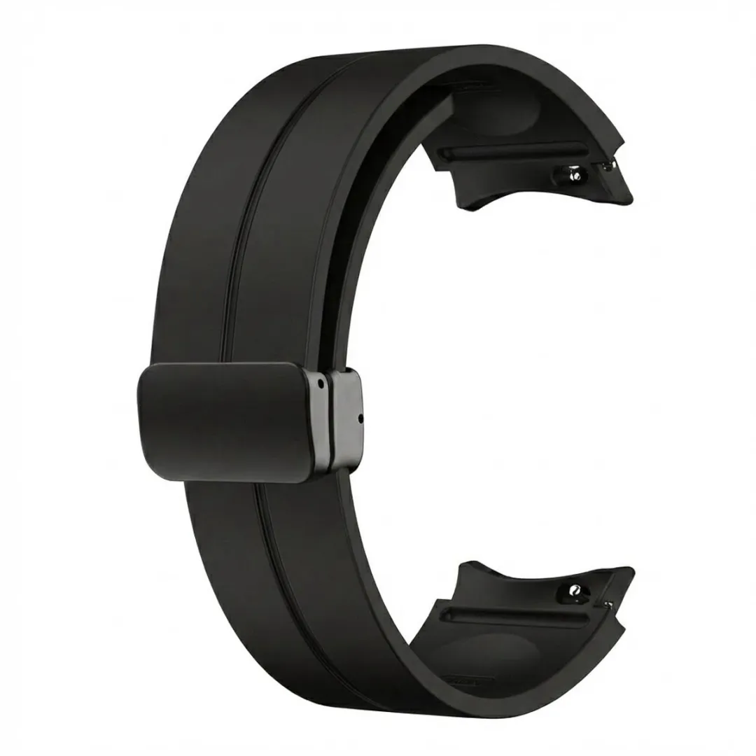 NUVEX Zwart Siliconen Horlogebandje 20mm