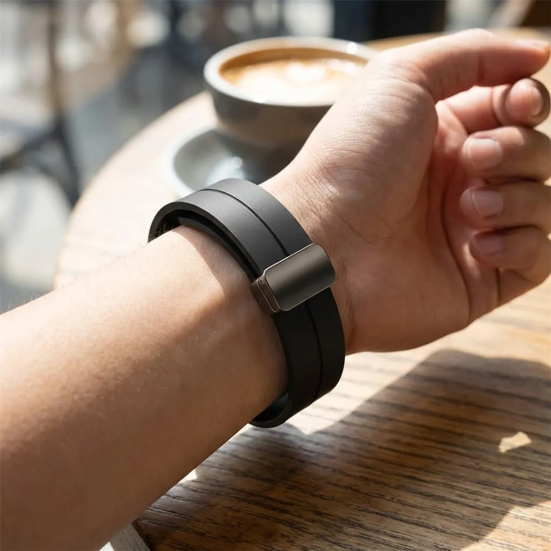 NUVEX Zwart Siliconen Horlogebandje 20mm - Samsung Galaxy Watch
