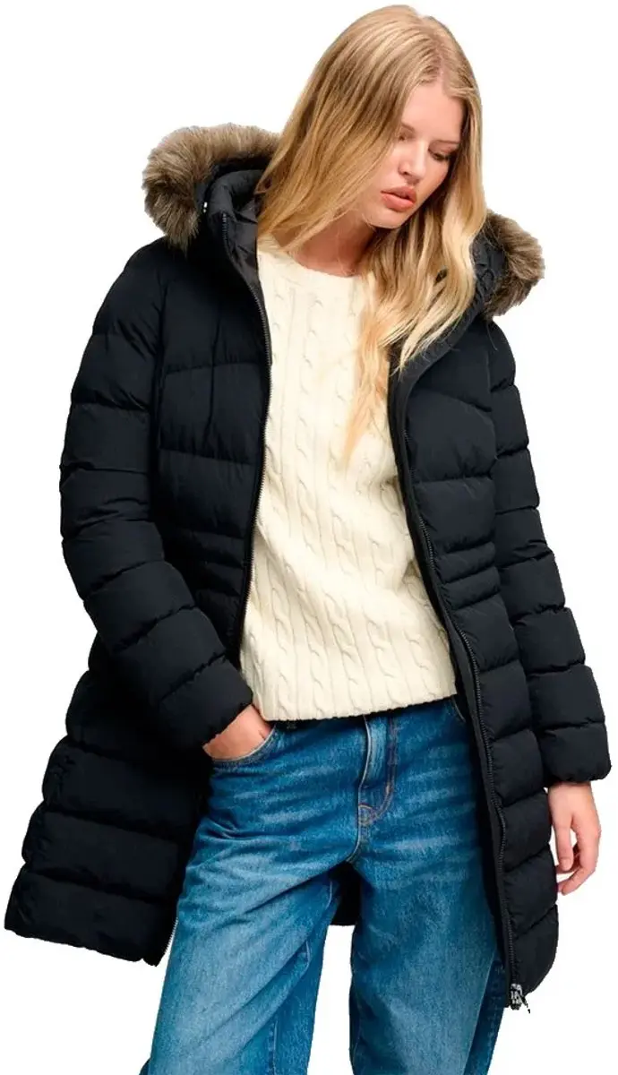 Superdry Fuji Jas met Capuchon en Imitatiebont