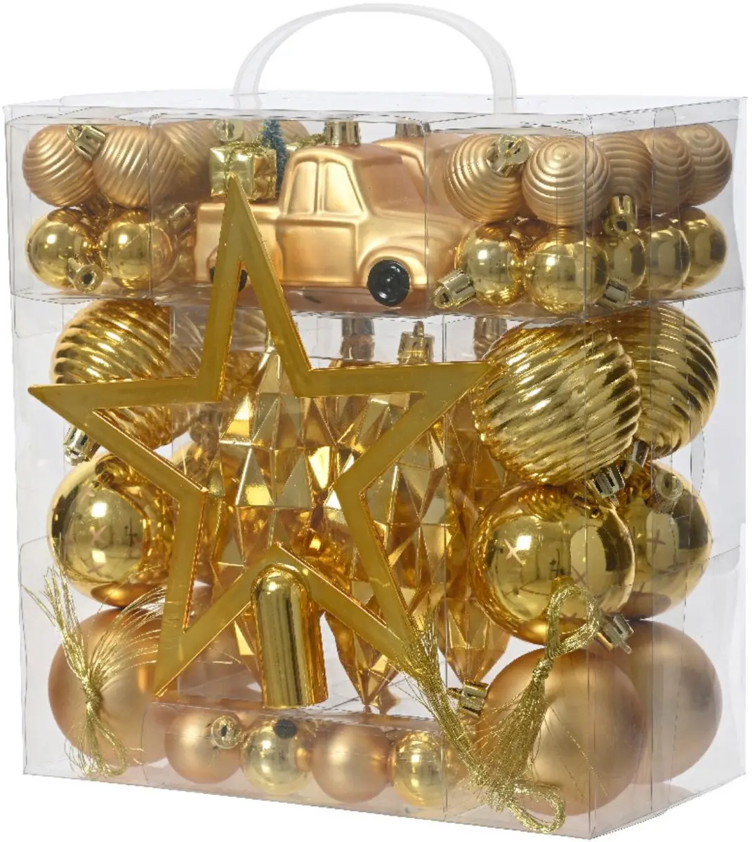 Decoris kerstballen, ornamenten en piek set