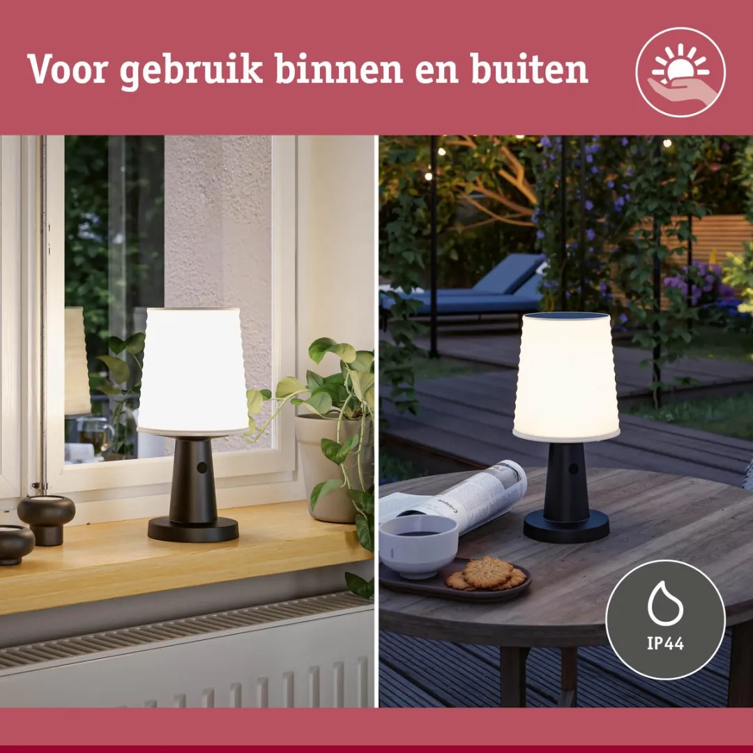 Paulmann Solar LED-tafellamp Ilanga 125lm - Antraciet