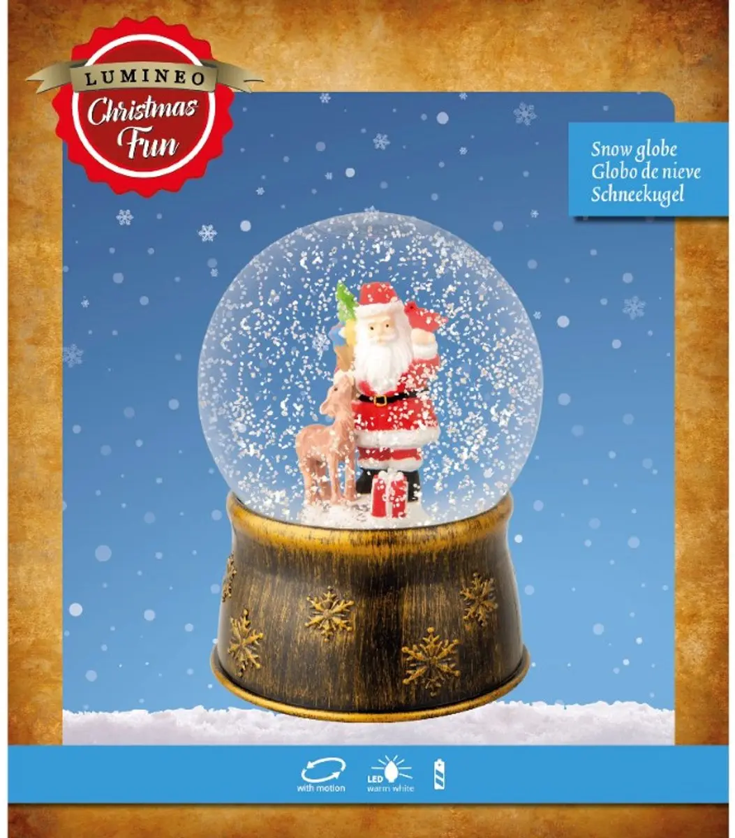 LED schudbol d13h17.5 cm warm wit kerstverlichting Lumineo
