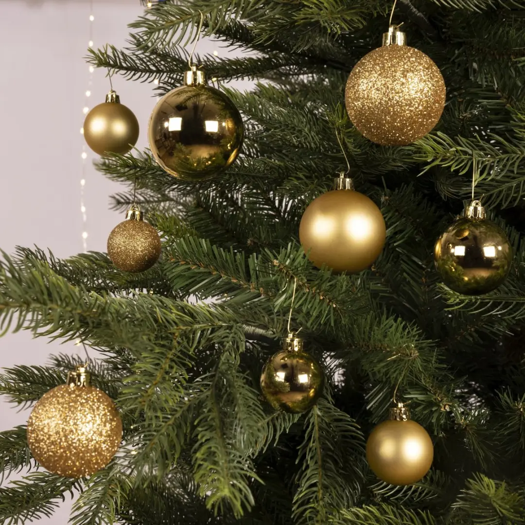Decoris Kerstballen Goud - 4, 5 en 6 cm - 30 stuks - afbeelding 2 van 5