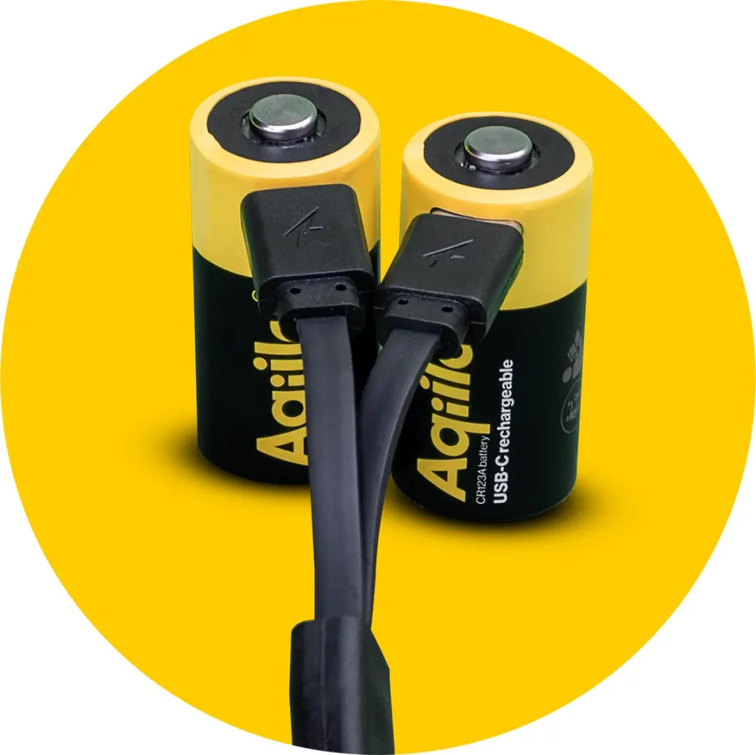 Aqiila CR123A Oplaadbare Batterij 3V 750mAh - 2 stuks - afbeelding 3 van 6