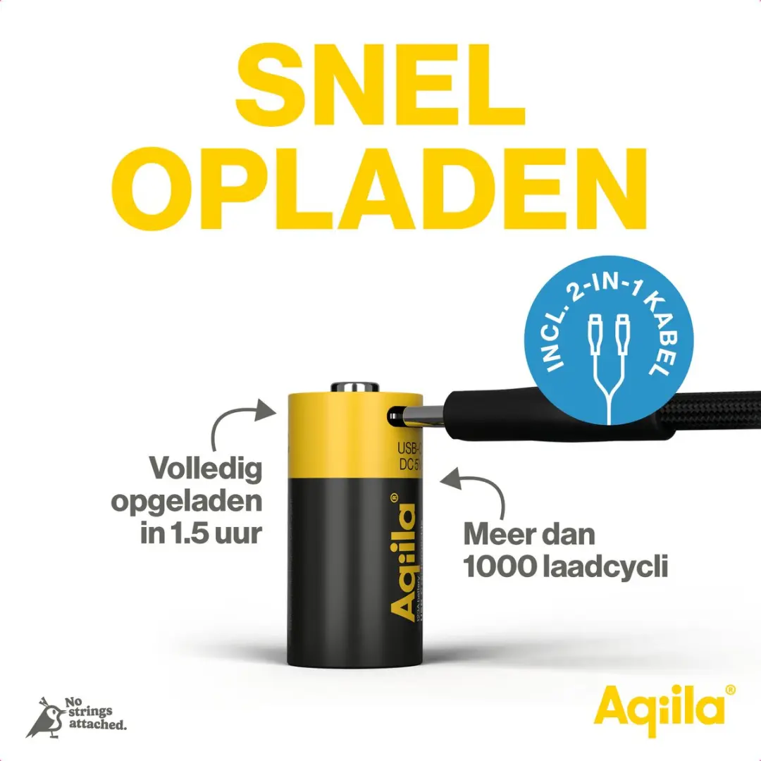 Aqiila CR123A Oplaadbare Batterij 3V 750mAh - 2 stuks - afbeelding 4 van 6