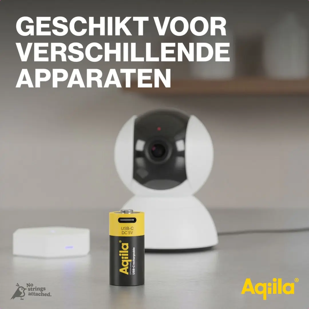 Aqiila CR123A Oplaadbare Batterij 3V 750mAh - 2 stuks - afbeelding 6 van 6