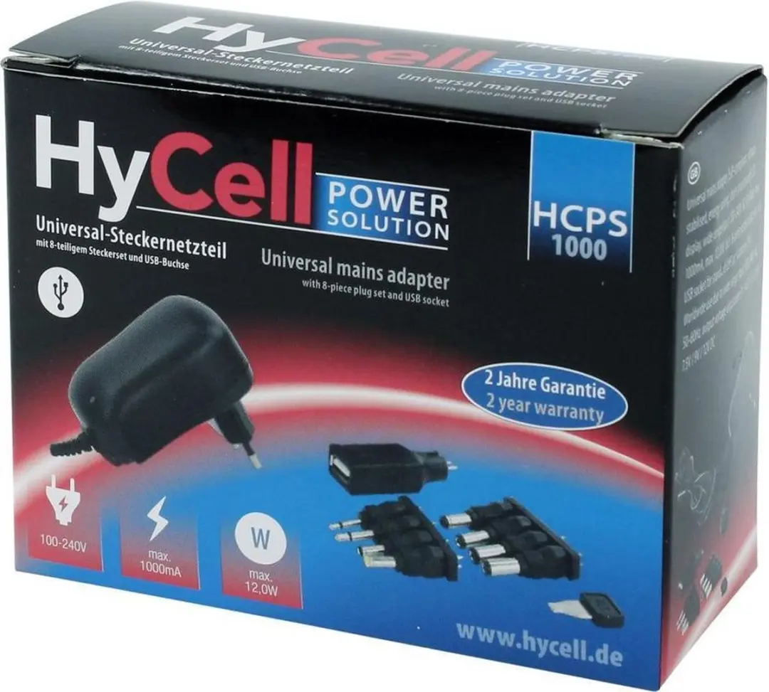 HyCell HCPS 12.0 1201-0007 Stekkernetvoeding - Zwart - afbeelding 4 van 6