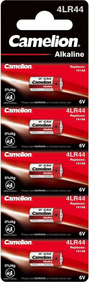 Camelion 4LR44 Speciale batterij 476A Alkaline 6 V 150 mAh 5 stuk(s)