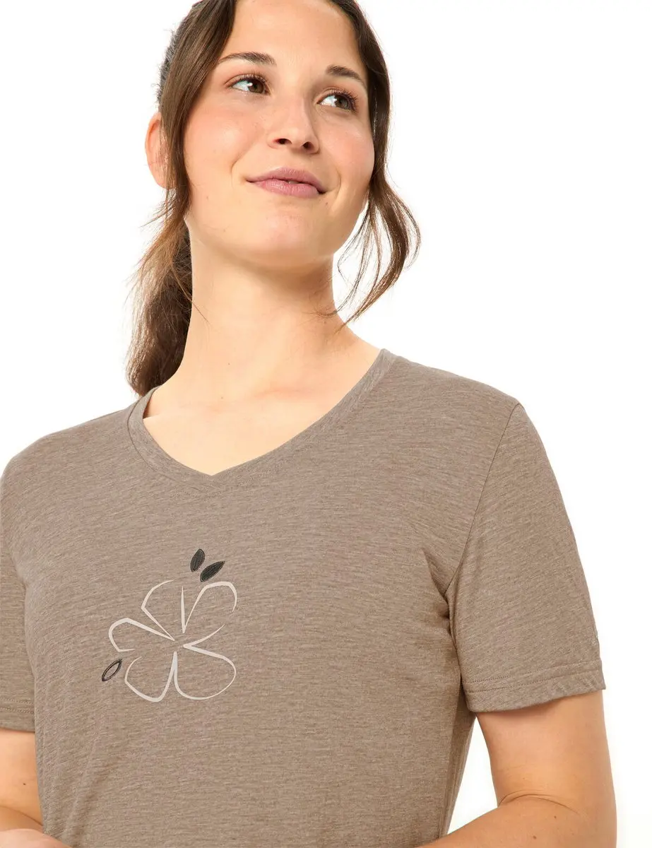 Vaude Skomer Print Iii T-shirt Met Korte Mouwen Bruin 36 Vrouw - afbeelding 3 van 6