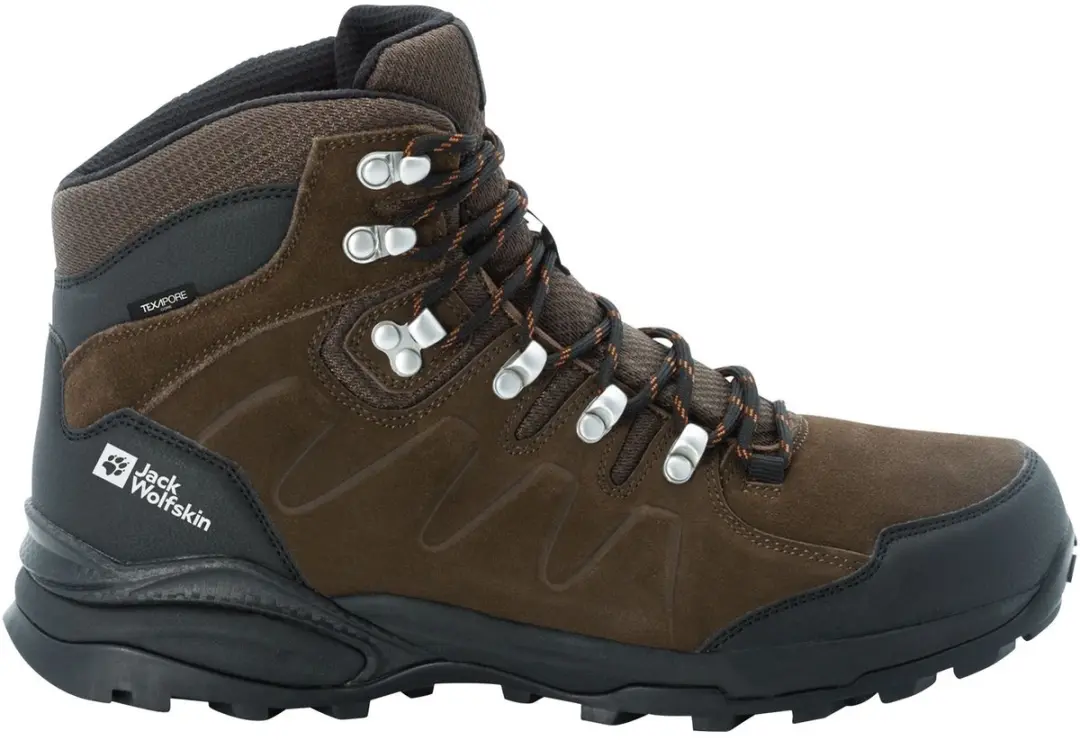 Jack Wolfskin REFUGIO TEXAPORE MID M Heren Wandelschoenen - brown / phantom - Maat 42