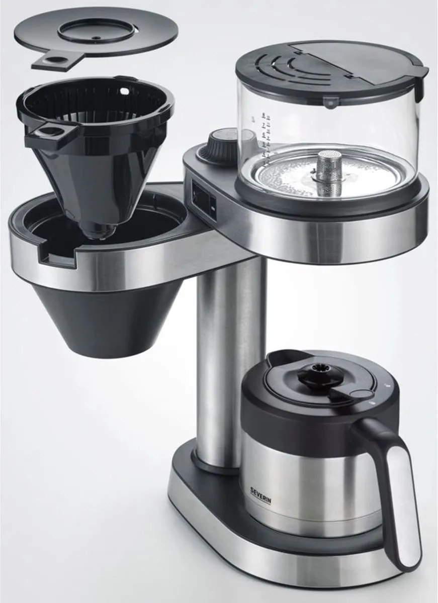 Severin Caprice KA 5763 Halfautomatisch Filterkoffiezetapparaat 1L - 8 Kopjes - Zwart/RVS/Transparant