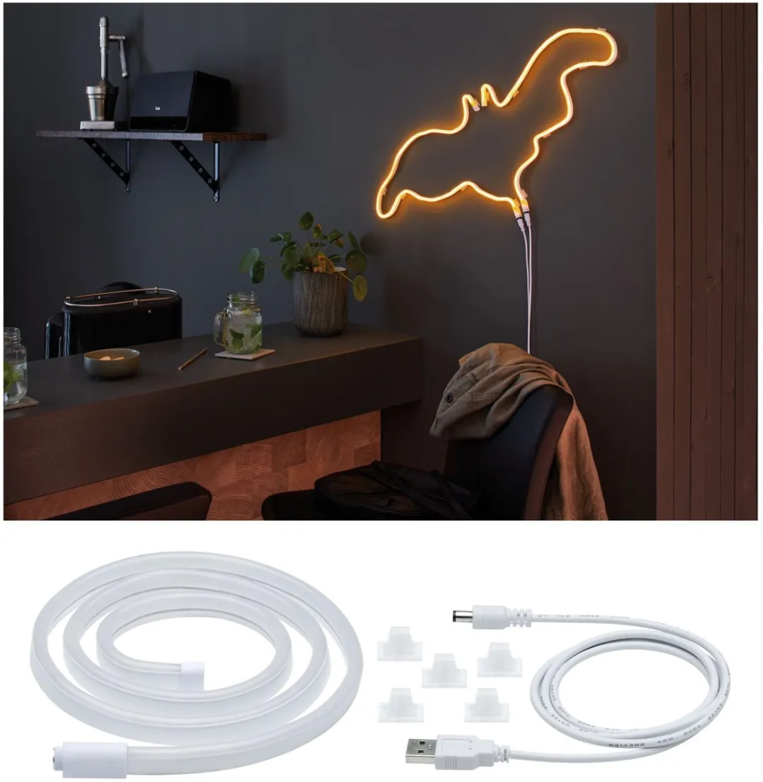 Paulmann USB LED Strip Neon Colorflex Oranje 1m - 4,5W
