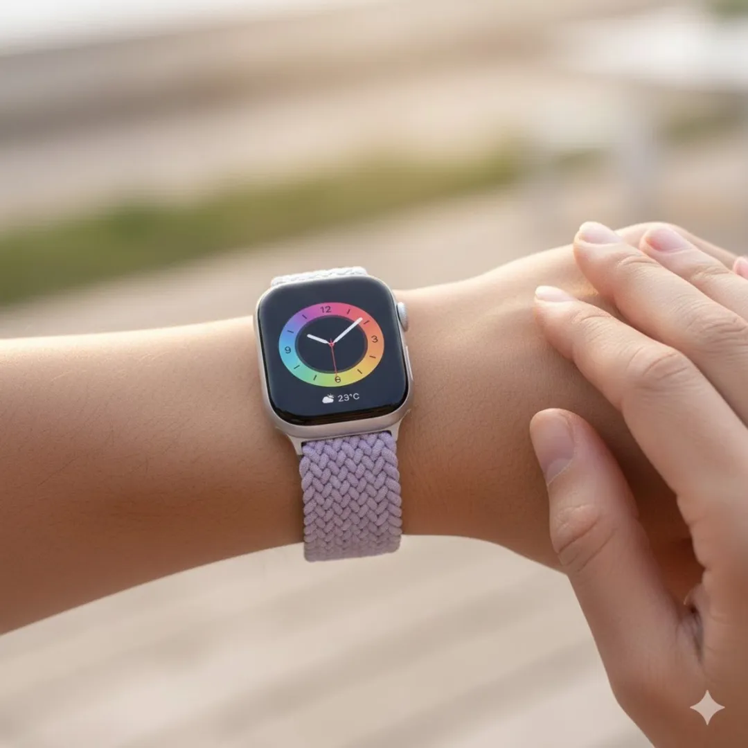 NUVEX Lichtpaars Horlogebandje Apple Watch 38-42mm - Elastisch