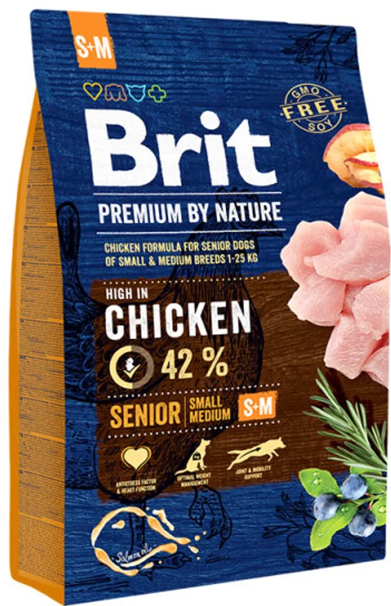 Brit Premium by Nature Senior S+M Hondenvoer 3kg
