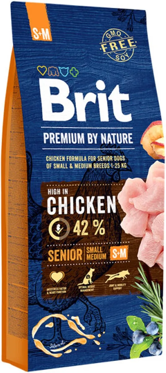 Brit Premium by Nature Senior S+M Hondenvoer 3kg
